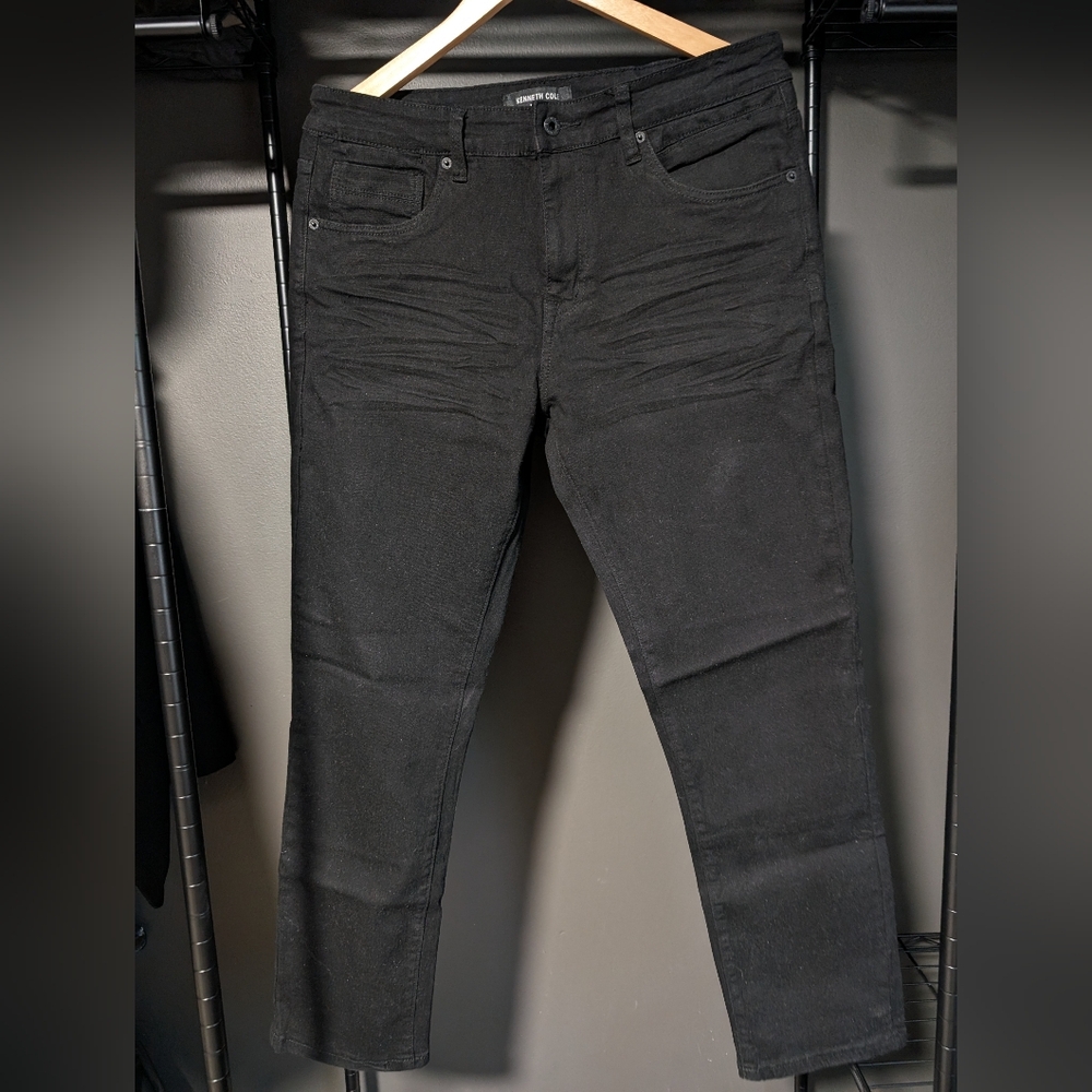 Reaction Kenneth Cole Men's Charcoal Slim Jeans